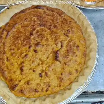 Homemade sweet potato cheesecake
